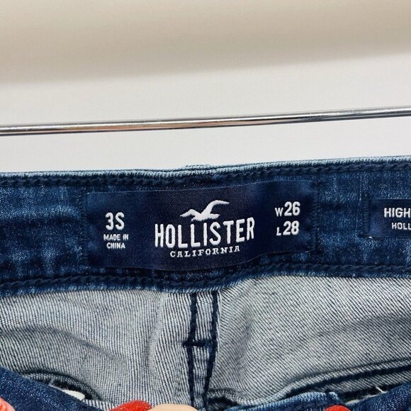 Hollister Juniors 3 Short High Rise Super Skinny Classic Stretch Distressed Jean - Picture 7 of 9